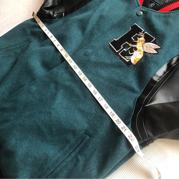 Hudson Outerwear Bomber Jacket Black/Green Winter Coat Men’s Size XL Embroidered - Picture 9 of 16